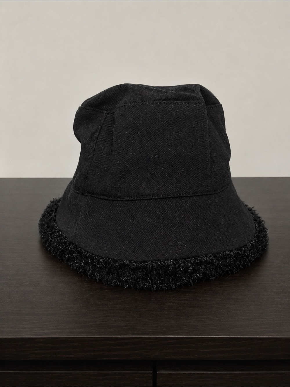 NWT Reversible Black Sherpa Bucket Hat Faux Fur Teddy Winter One Size